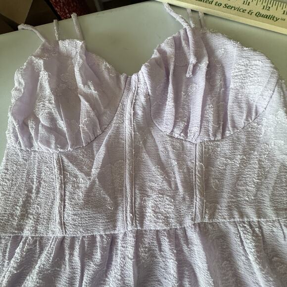 Wild Fable Purple Sleeveless Floral Fit & Flare Festival Mini Dress Size Medium - Picture 6 of 7